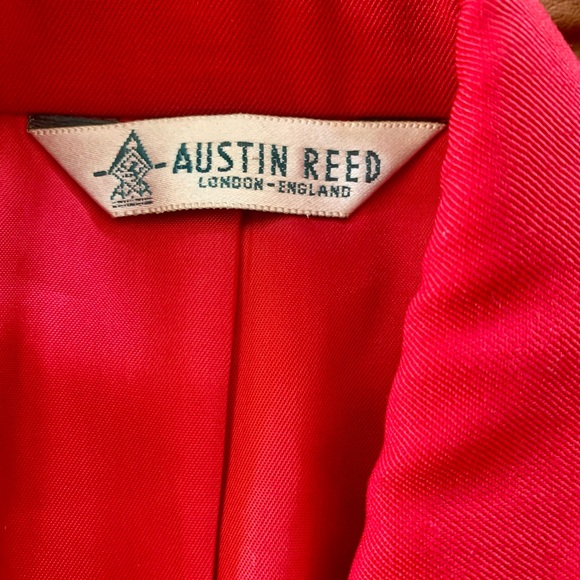 Vintage Red Blazer Austin Reed London England Suit Jacket - Picture 2 of 3